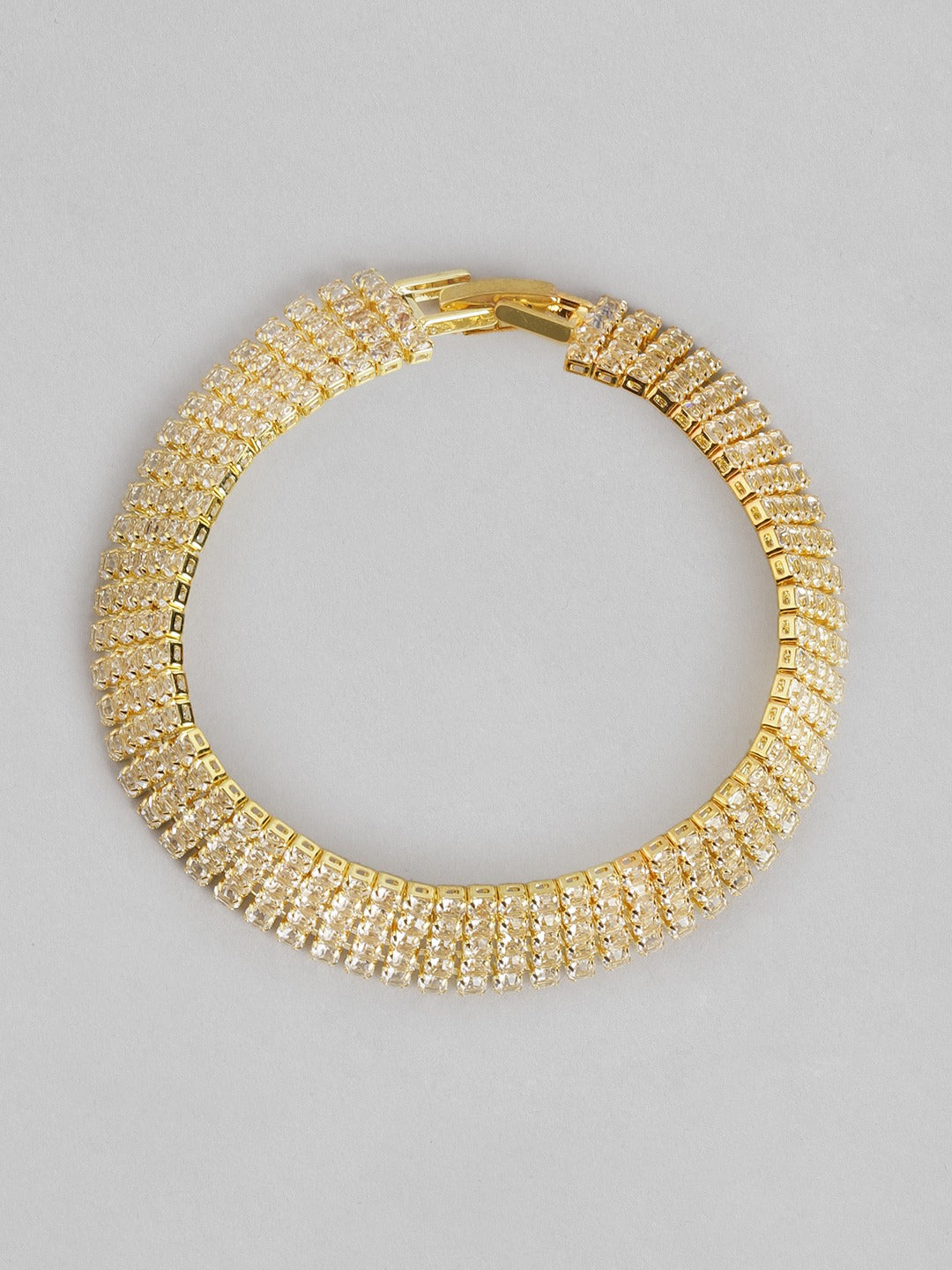 Blueberry gold stone embellished bracelet