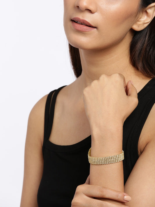 Blueberry gold stone embellished bracelet