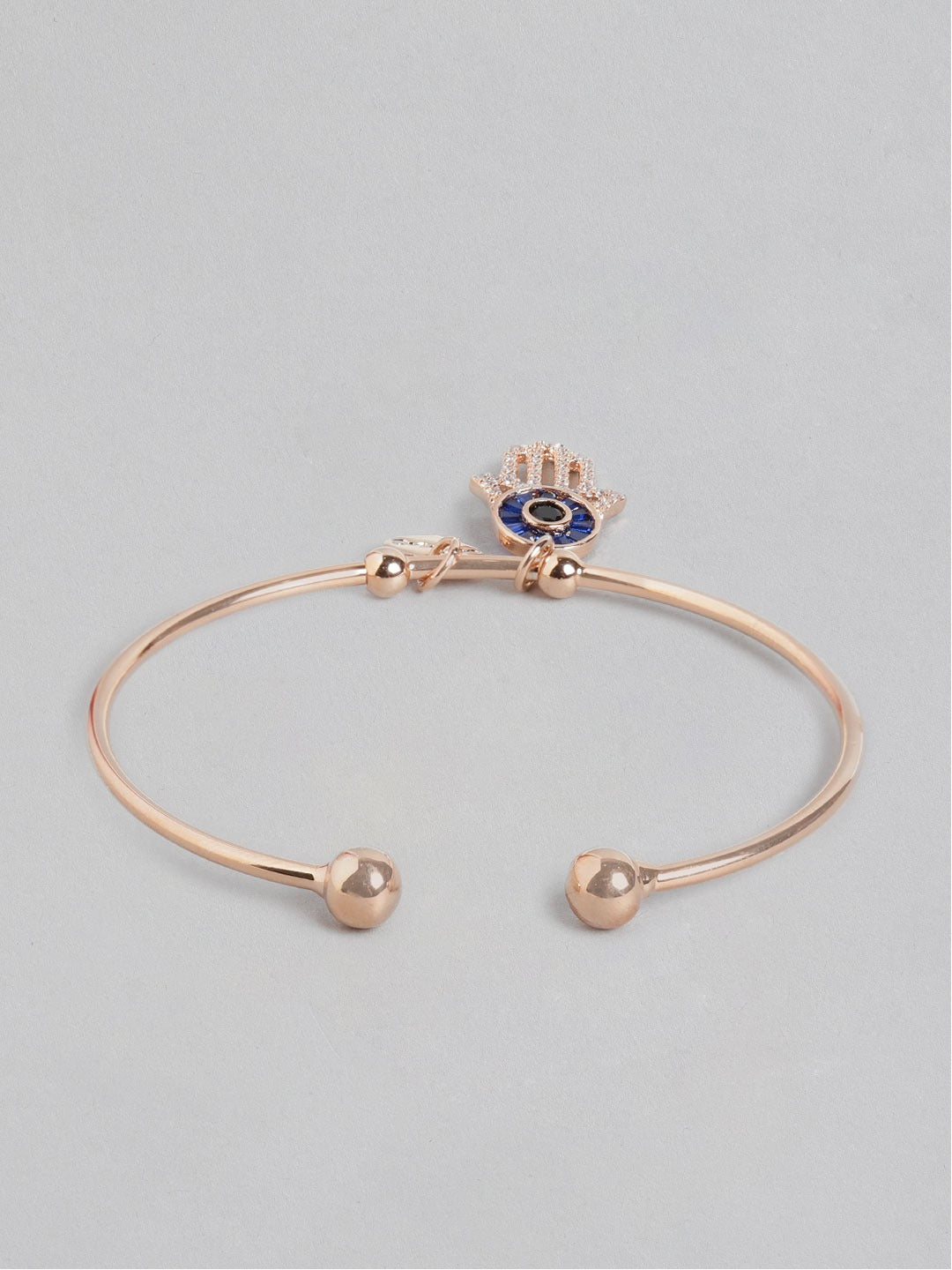 Blueberry gold plated Evil Eye pendant detailing cuff