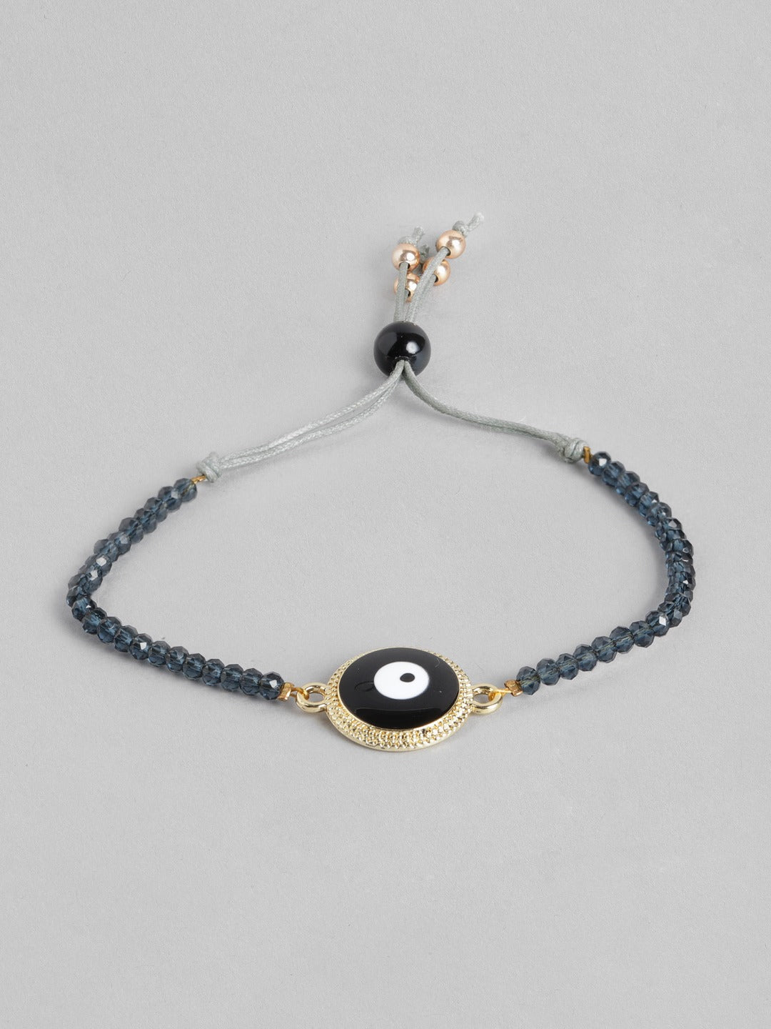 Blueberry Evil Eye black bracelet