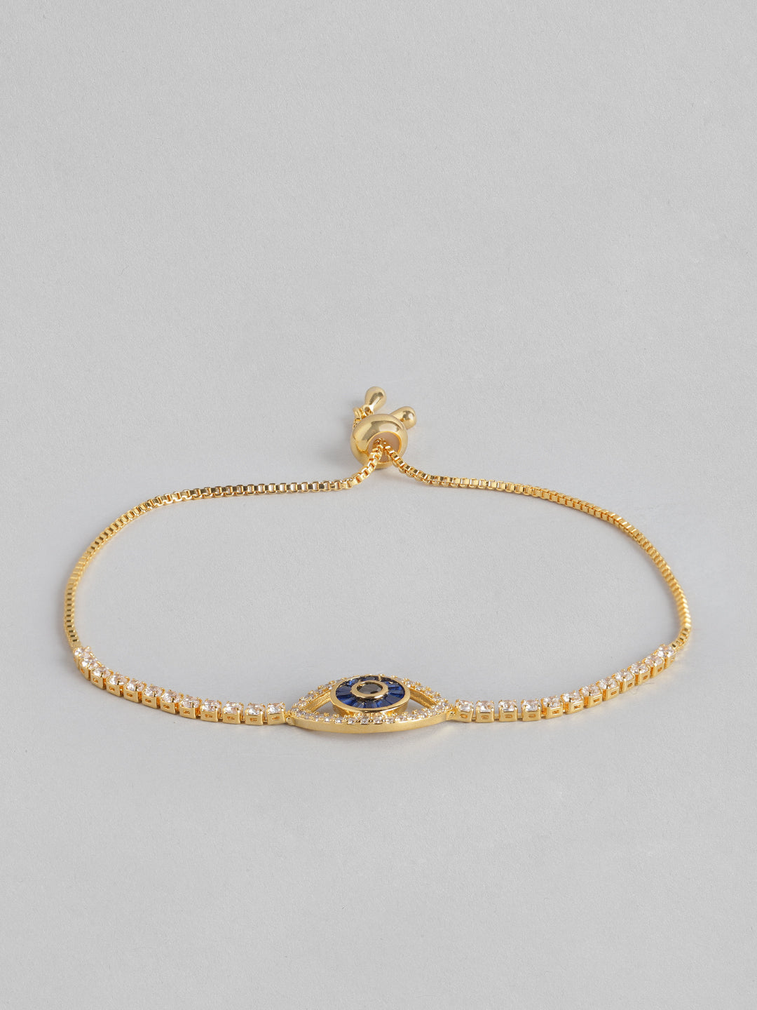 Blueberry Delicate evil eye chain bracelet