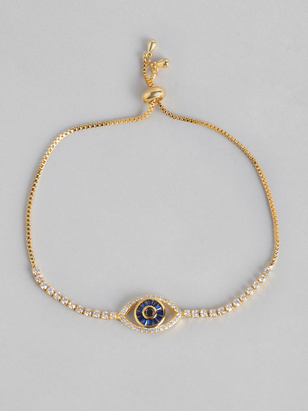 Blueberry Delicate evil eye chain bracelet