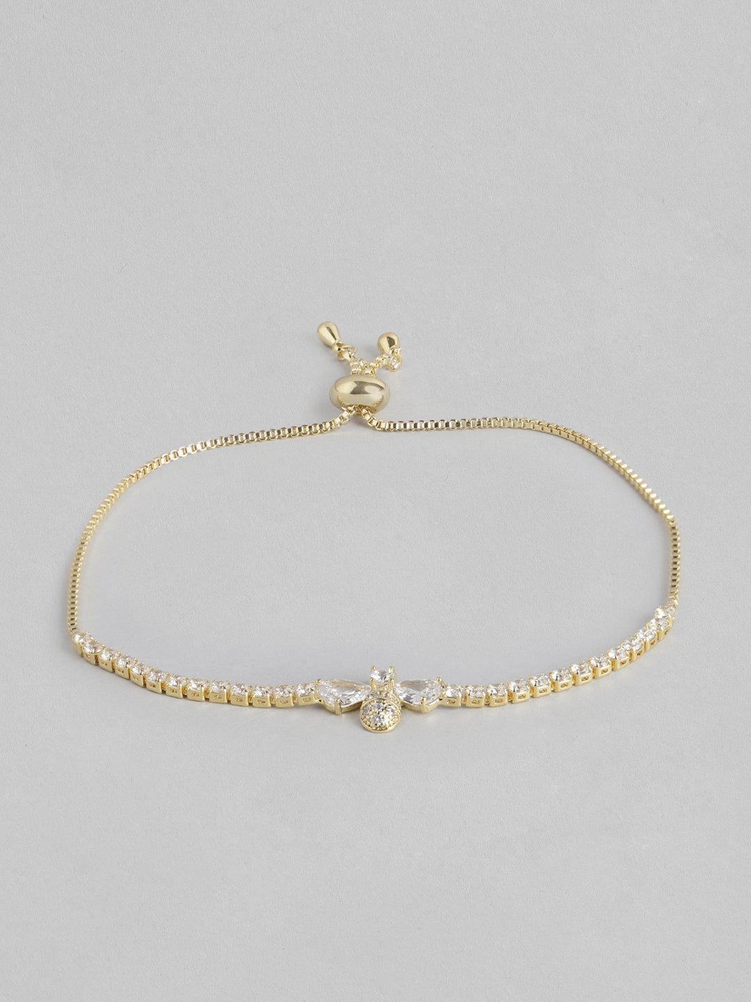 Blueberry Golden Bee stone embellished bracelet
