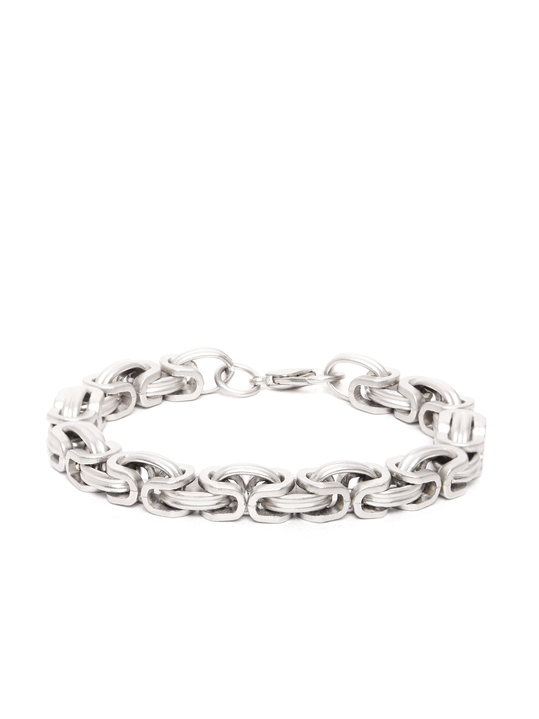 Blueberry silver interlock chain bracelet