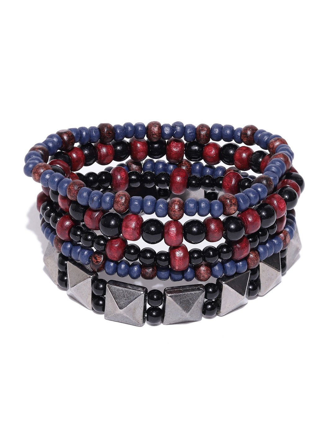 Lazy panda multi color beaded bracelet