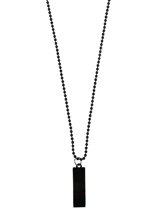 Lazy panda silver plated detailing men necklace