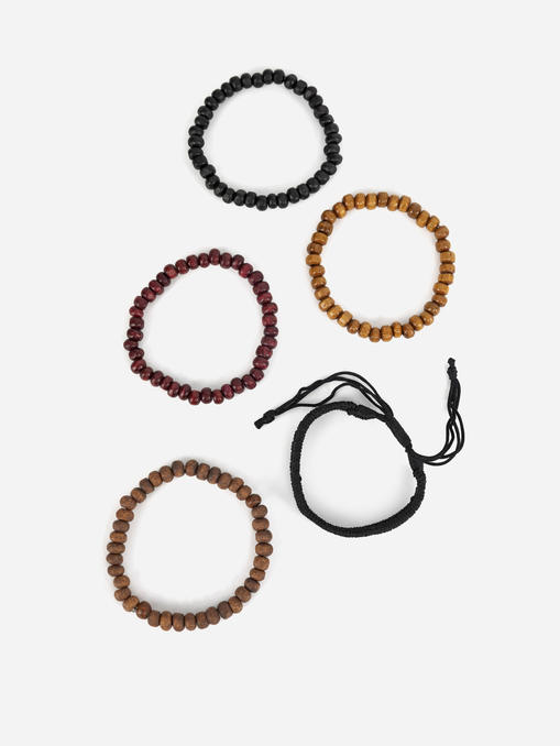 Multicolour Beaded Braided Bracelets (Set of 5)