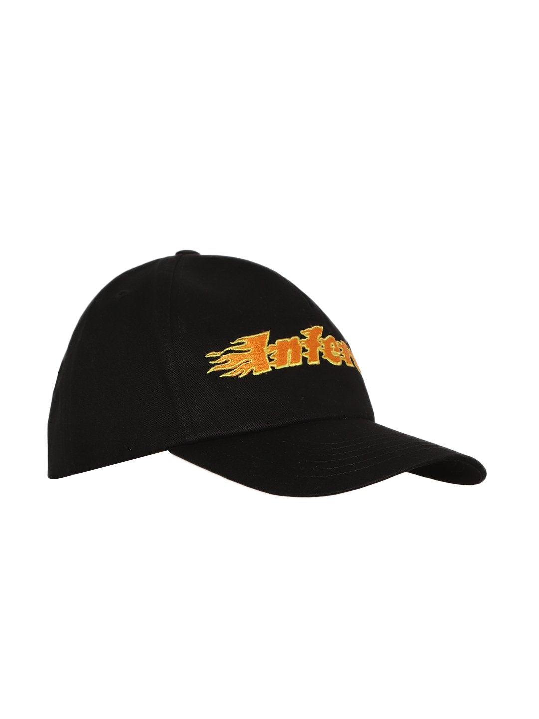 Lazy panda Unisex black cap inferno embroidery baseball cap