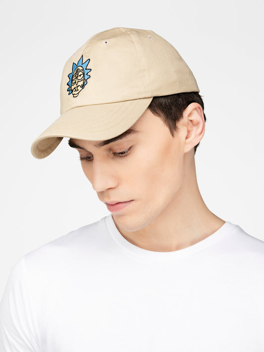 Beige Ricky & Morty Embroidered Baseball Cap