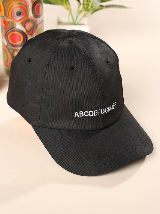 Blueberry ABCDEFUCKOFF embroidery black baseball cap
