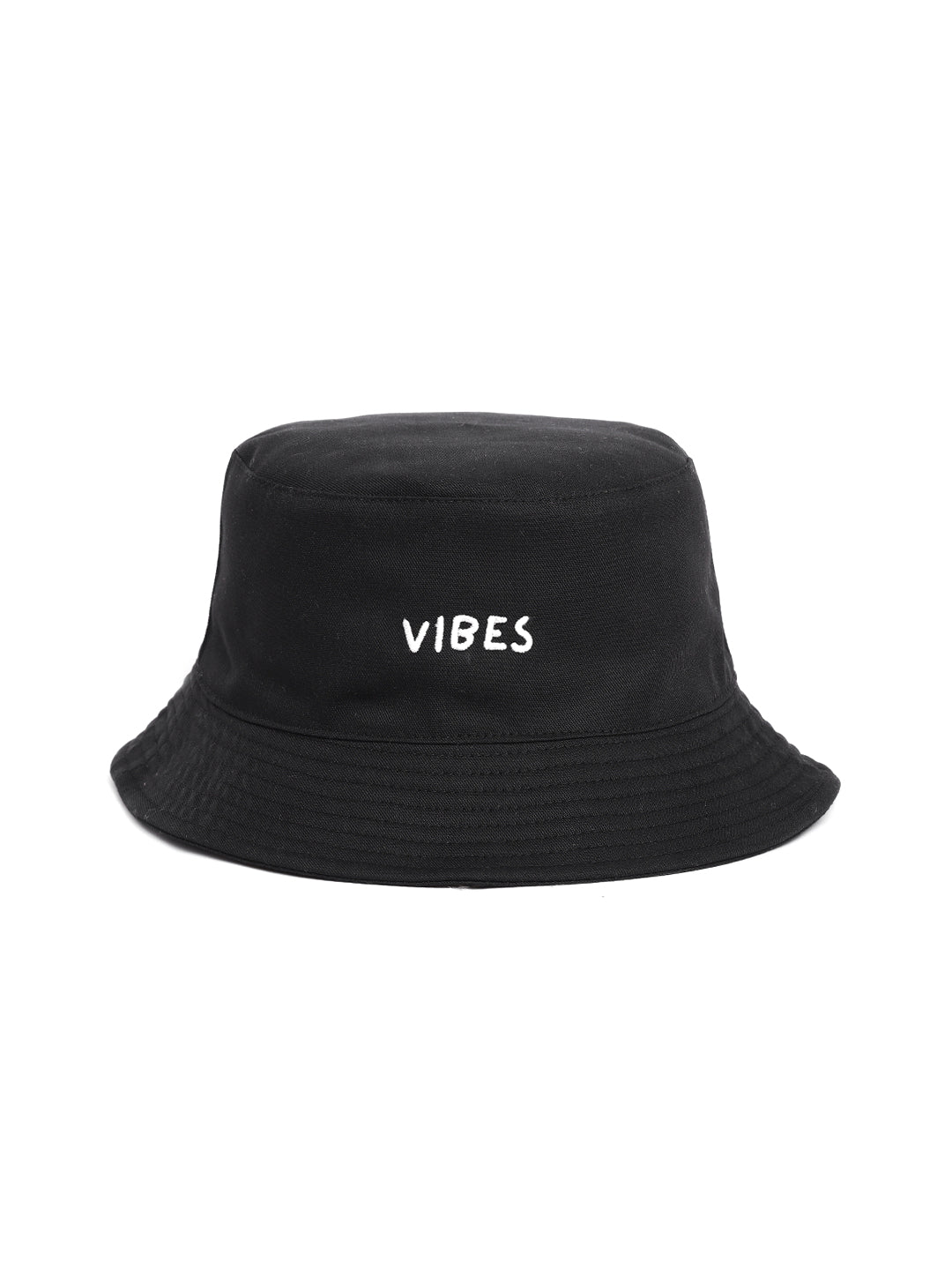 Blueberry Black VIBES Reversible Embroidered bucket hat