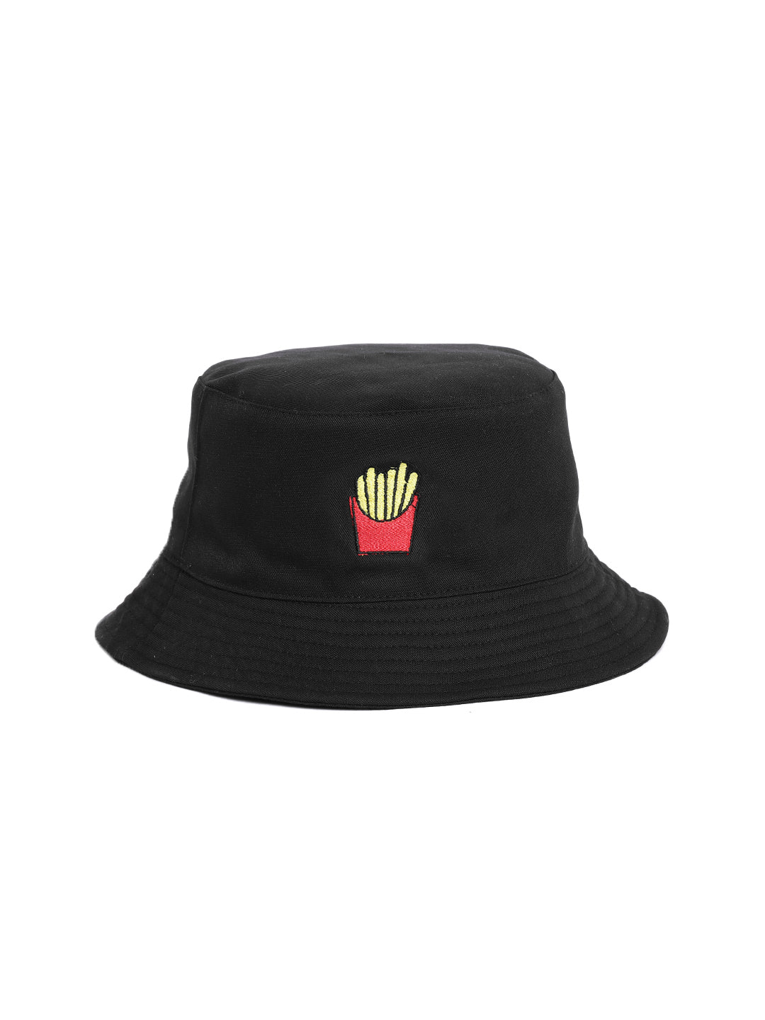 Blueberry Black french fries Reversible Embroidered bucket hat