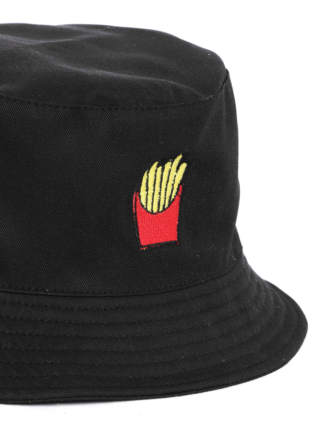 Blueberry Black french fries Reversible Embroidered bucket hat
