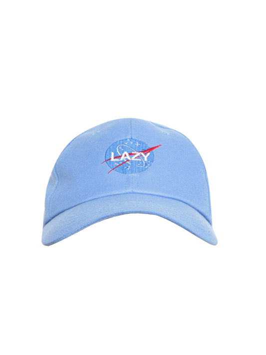 Blueberry Blue NASA LAZY embroidered baseball cap
