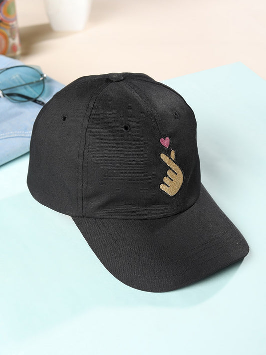Blueberry black embroidery baseball cap