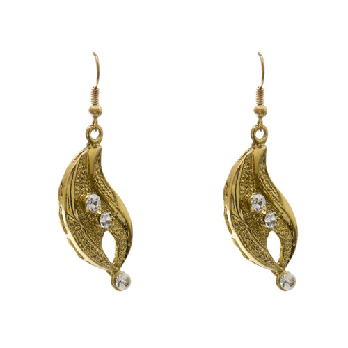 Blueberry gold plated beads detailing drop earring