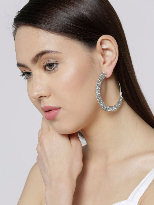 Blueberry silver beads detailing drop earring