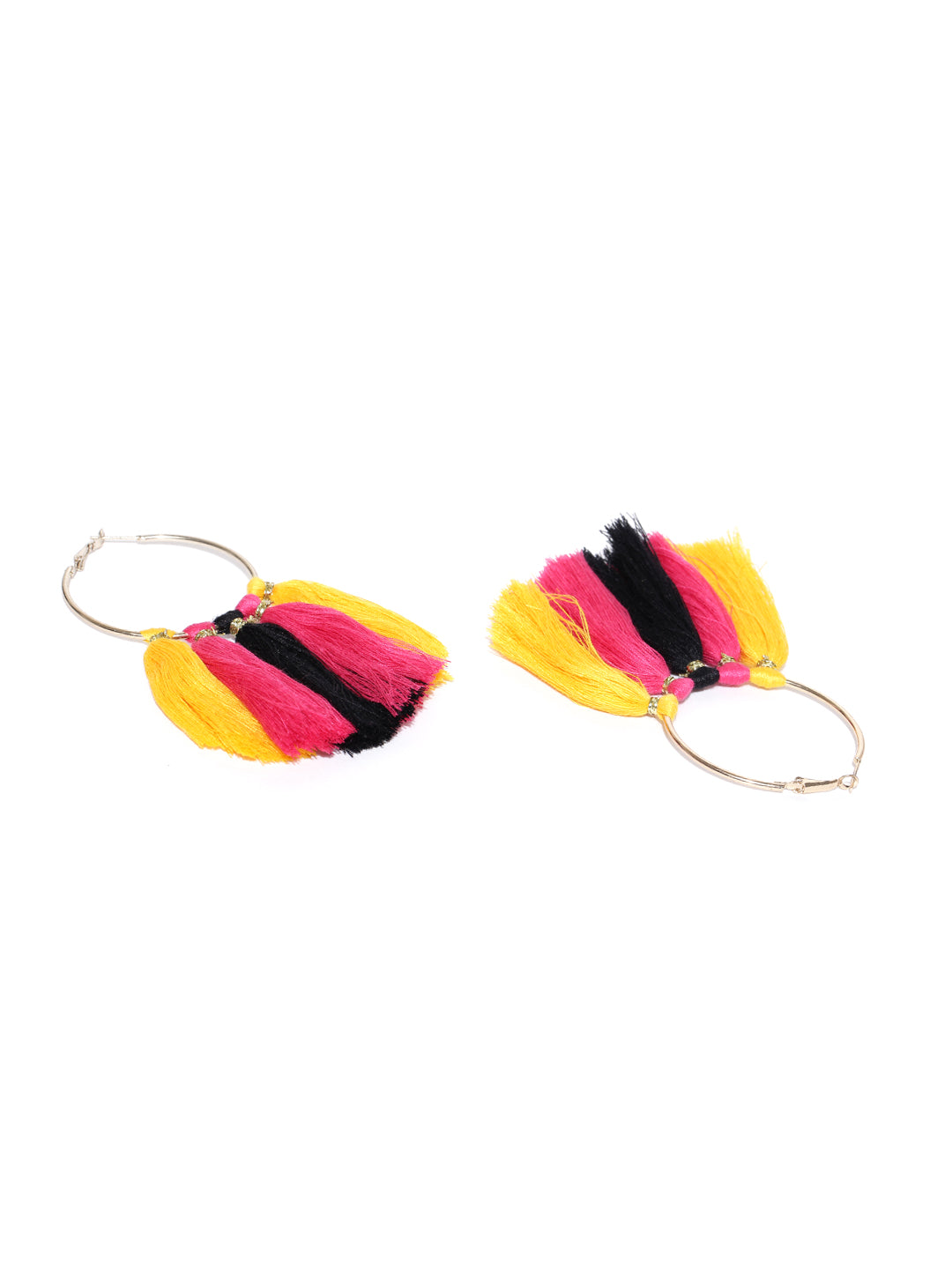Blueberry set of 2 multicoloured tassel earrings-onesize-multi