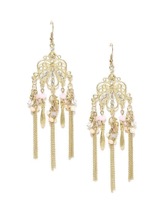 Blueberry Gold Toned Drop Earrings