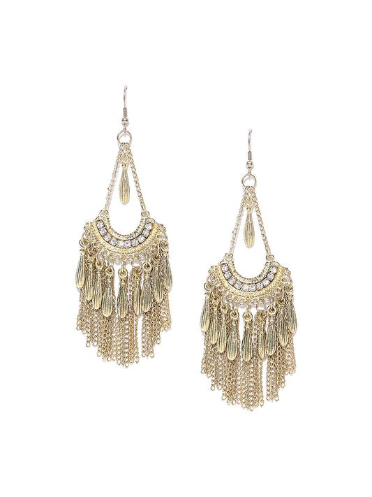 Blueberry Gold Toned Drop Earrings