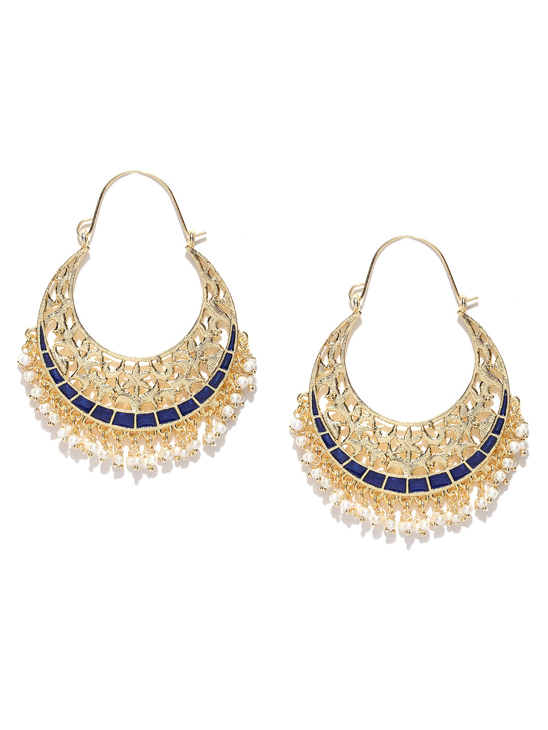 Gold Plated Handcrafted Pearl Drop Earrings