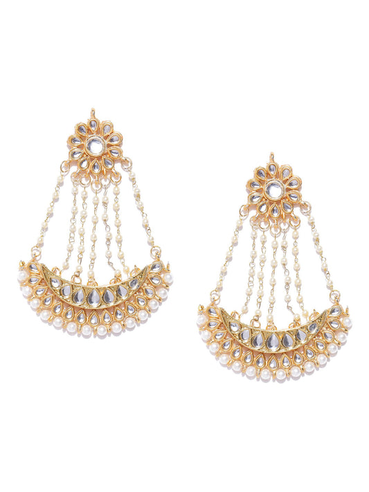 Blueberry Gold Plated Handcrafted Pearl Drop Earrings
