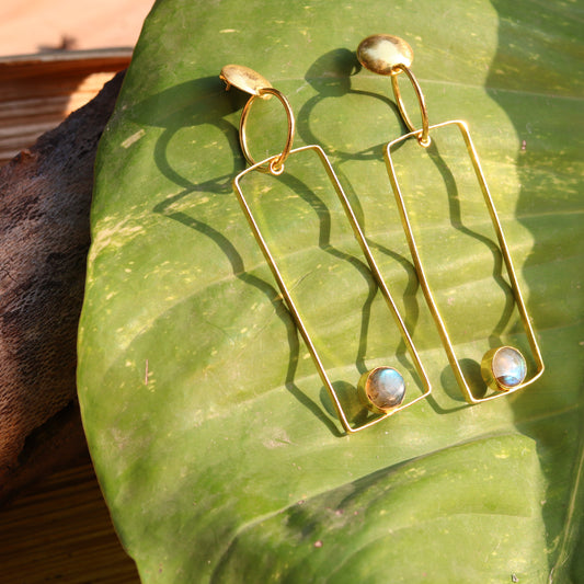 Blueberry gold plated drop earring
