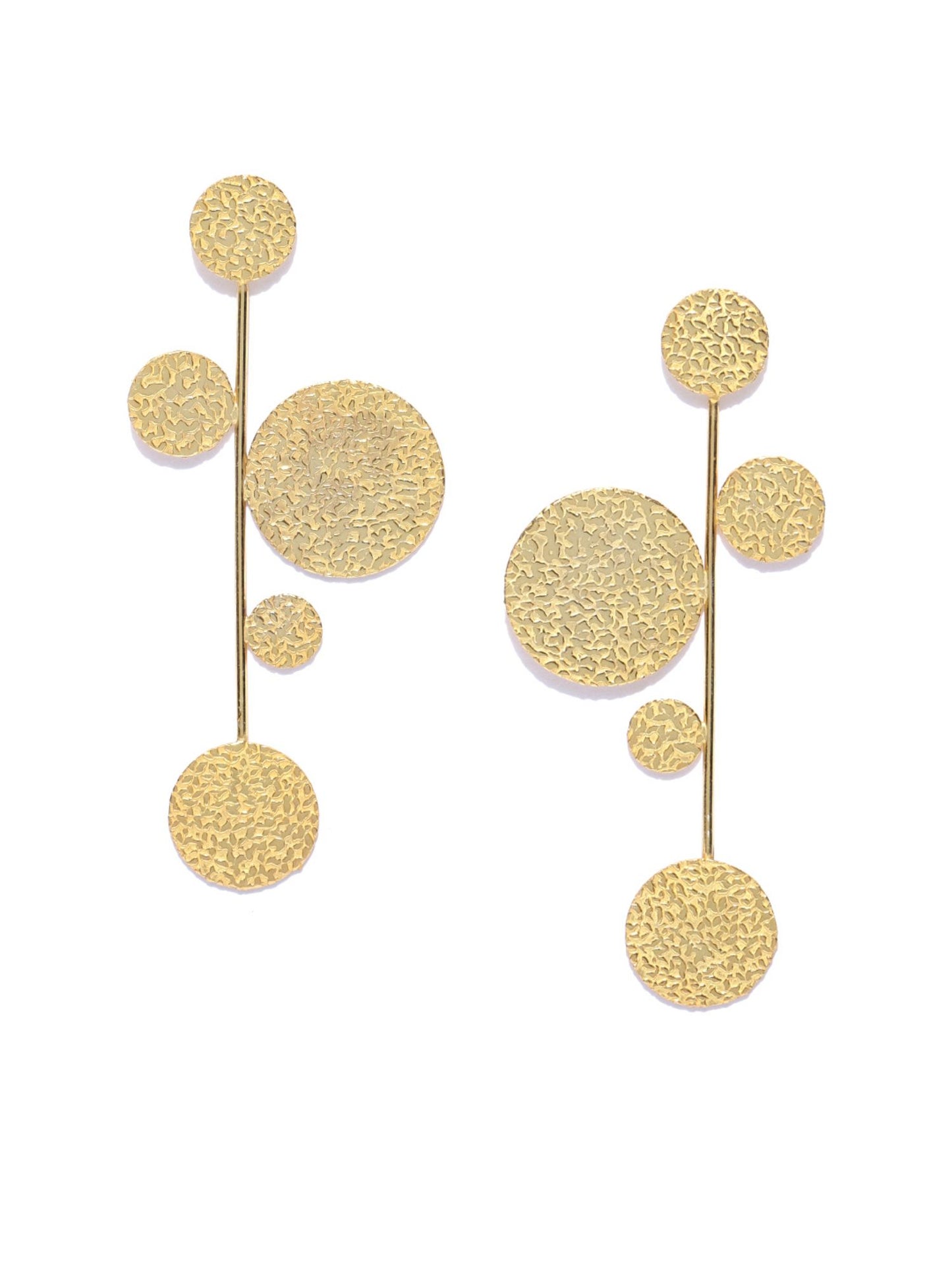 Blueberry gold plated brass drop earrings