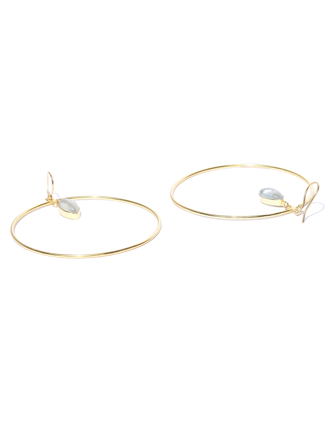 Blueberry gold plated hoop earring