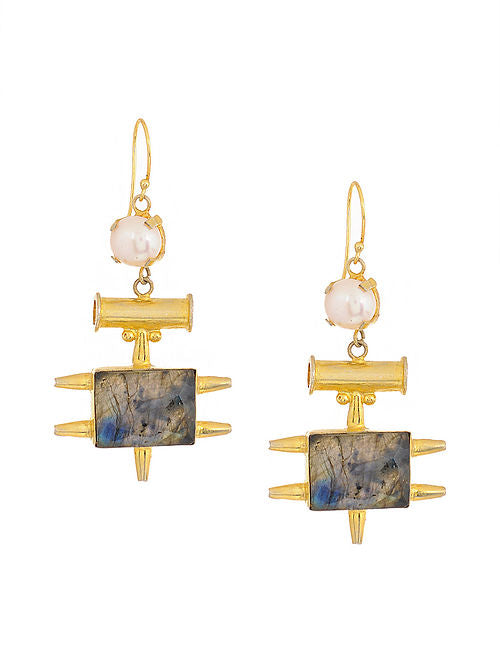 Blueberry gold plated drop earring