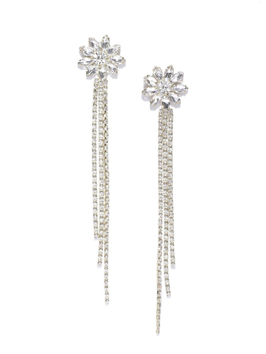 Blueberry gold chain tassel drop earring