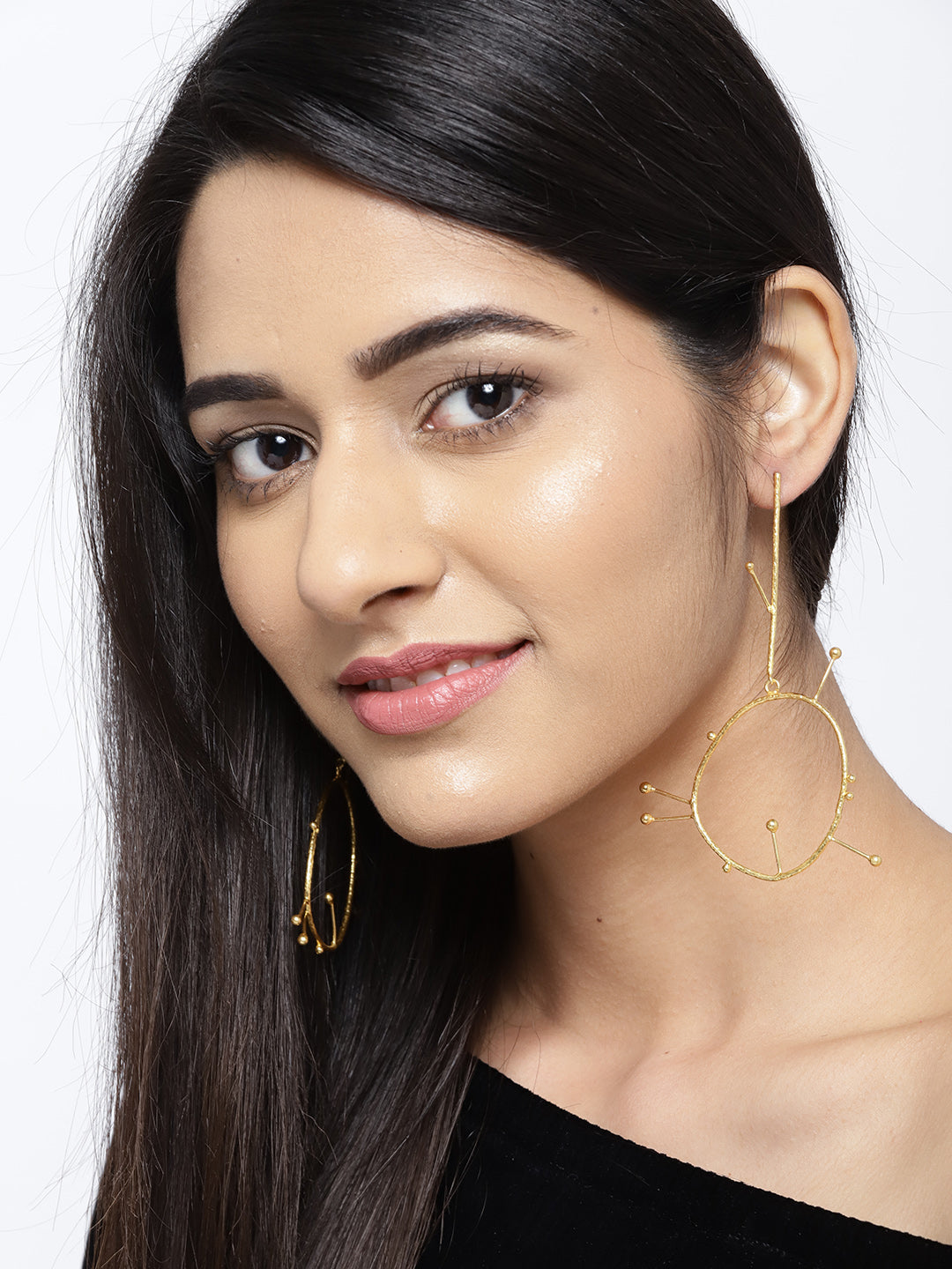 Blueberry gold plated drop earring