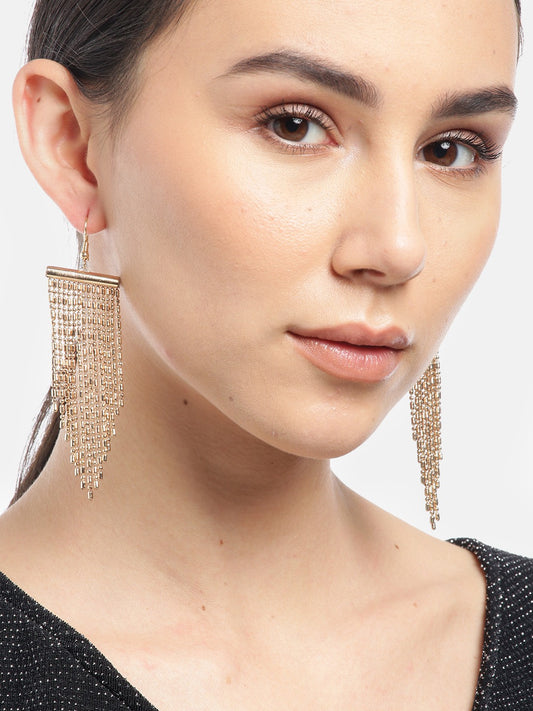 Blueberry gold plated chain drop earring