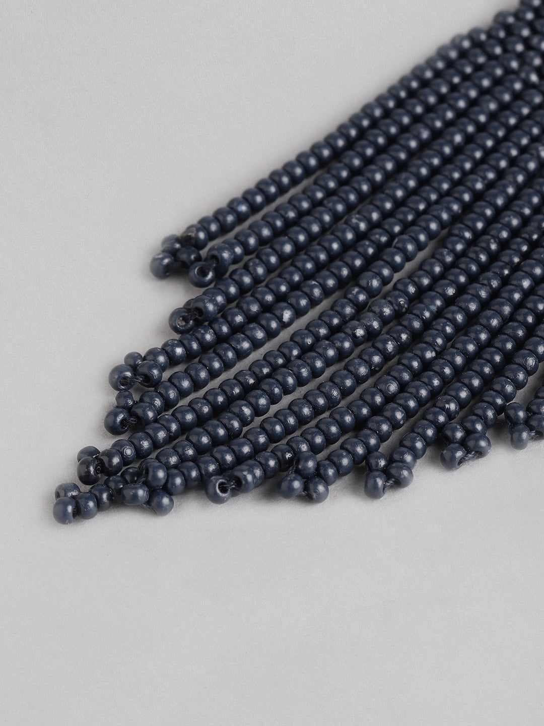 Blueberry navy blue beaded drop earring