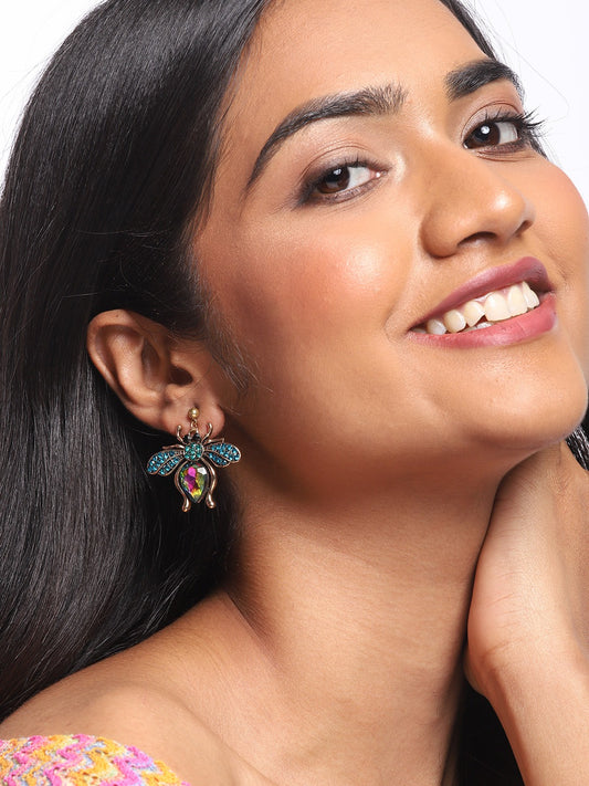 Blueberry Fly away multicolor butterfly earring