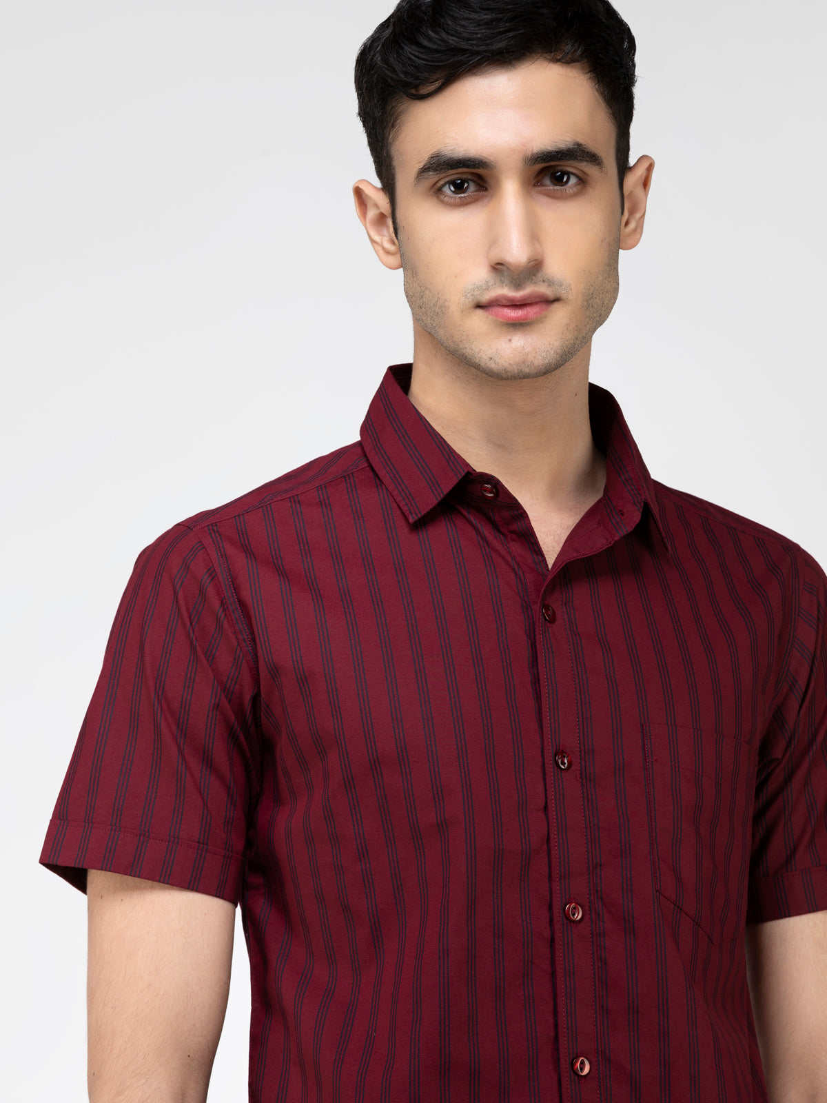 Cotton Blend Maroon Shirt at Rs 499.00 | Laxkariganj | Sasaram| ID:  2849356848062