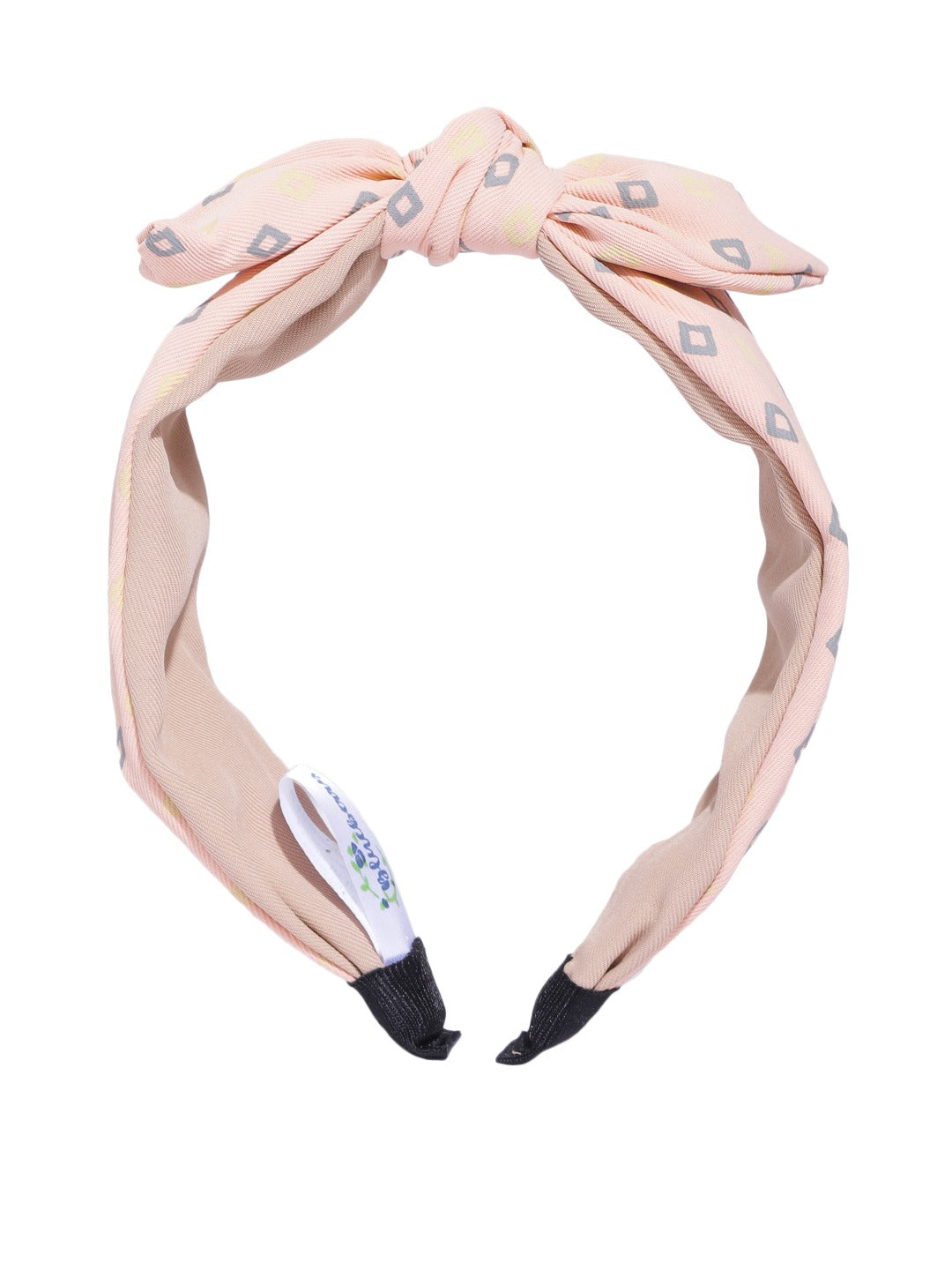 Blueberry peach printed knoted hairband