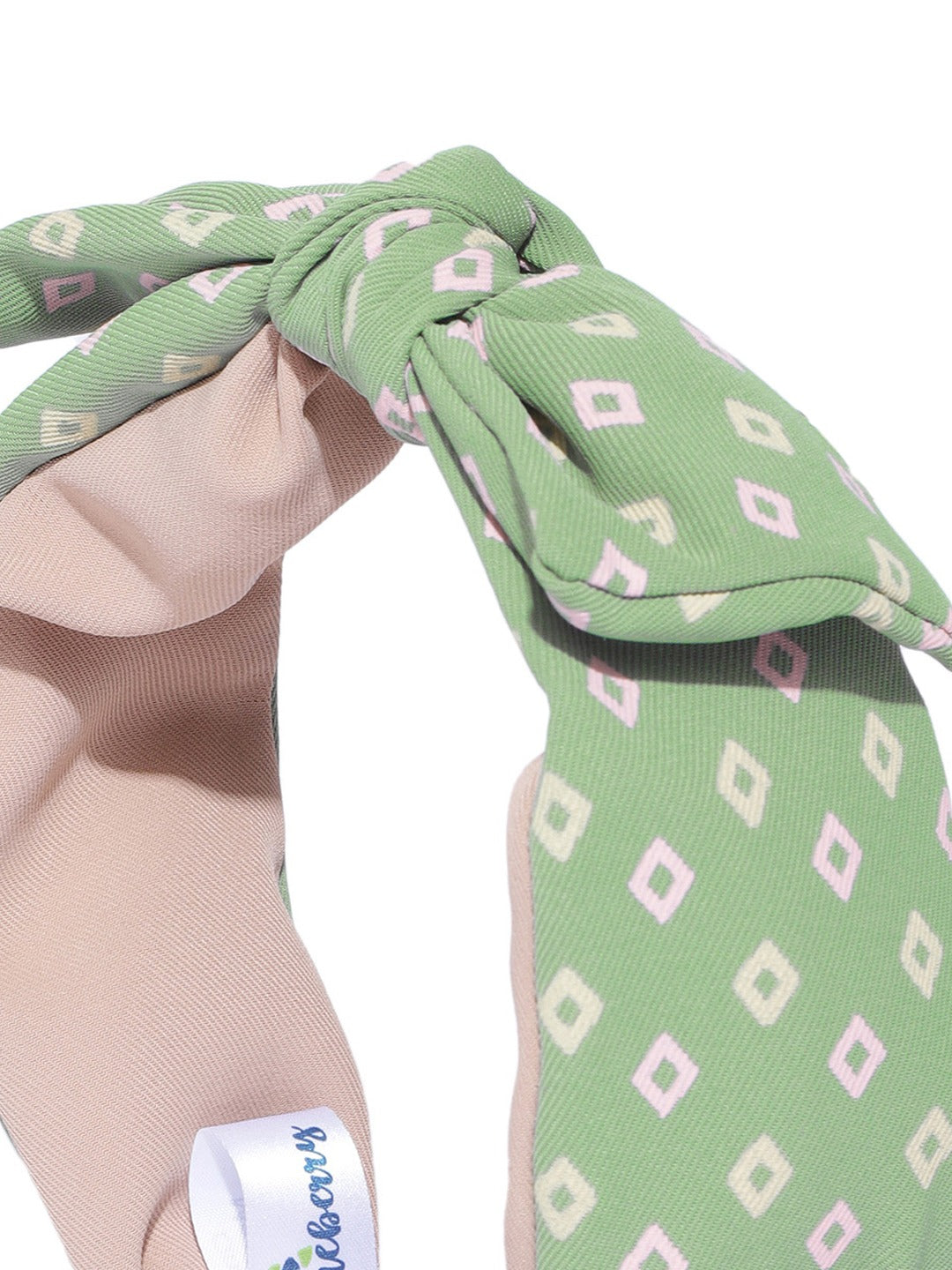 Blueberry mint printed knot hairband