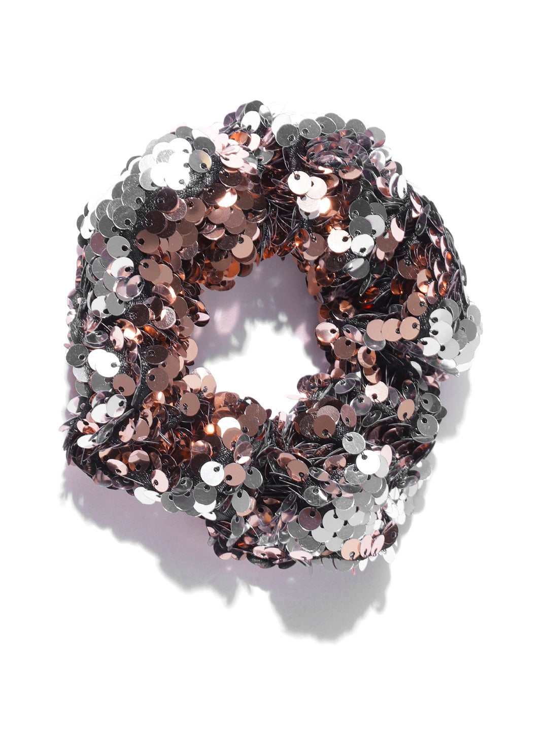 Blueberry Golden and silver sequin embellished scrunchies
