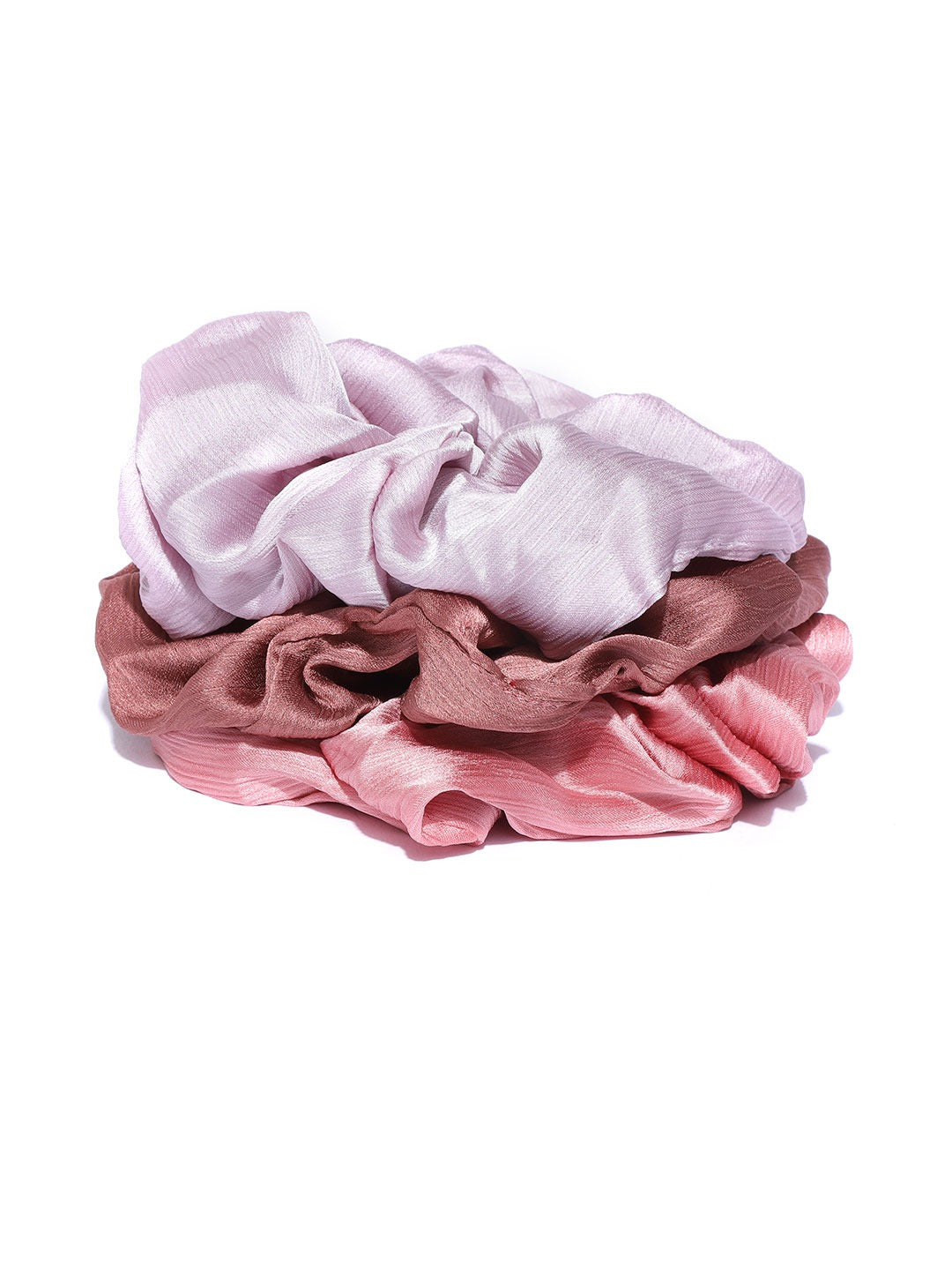 Blueberry set of 3 multi color satin scrunchies