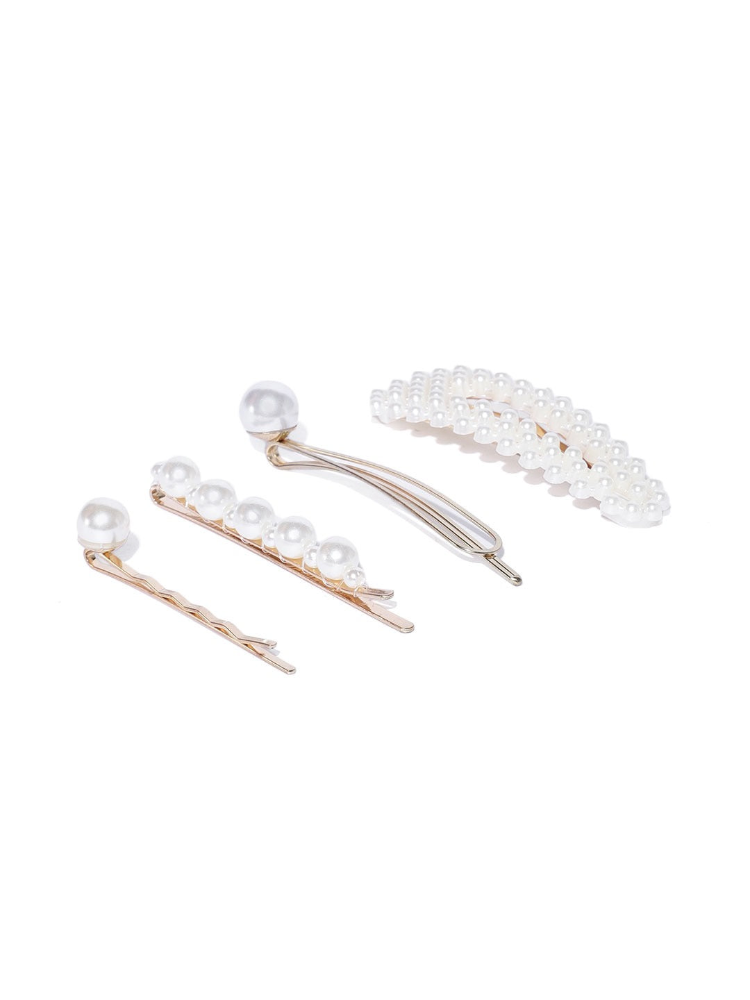 Blueberry set of 4 pearl embellished hair clips
