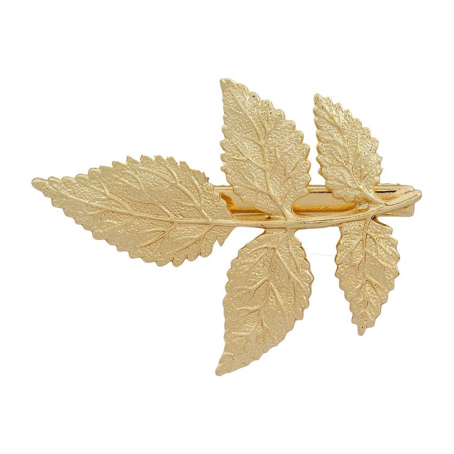 Blueberry gold leafy hair clip