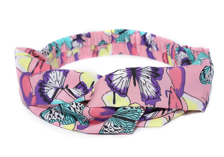 Blueberry multi color printed hair band