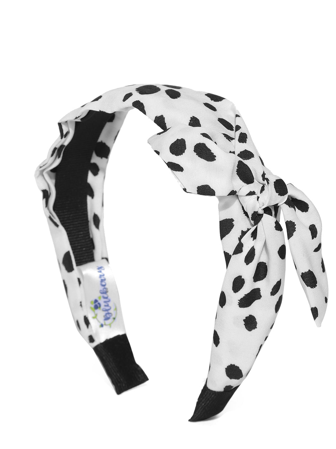 Blueberry black dotted printed hair band