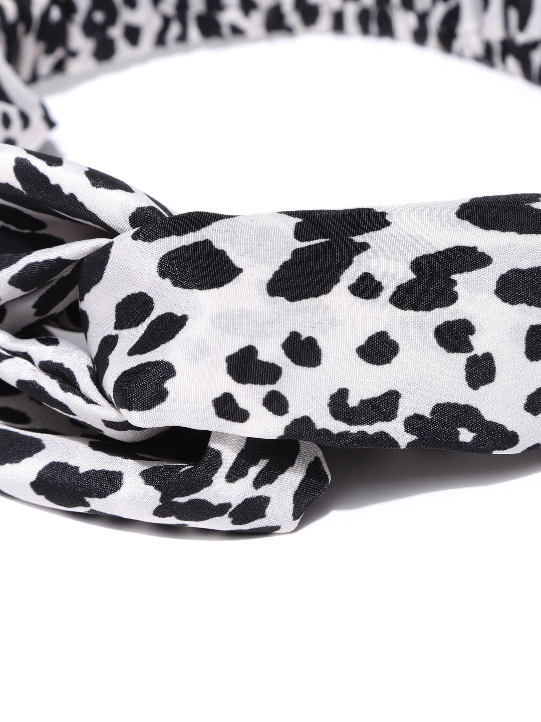 Blueberry white and black tigers print knotted hair band