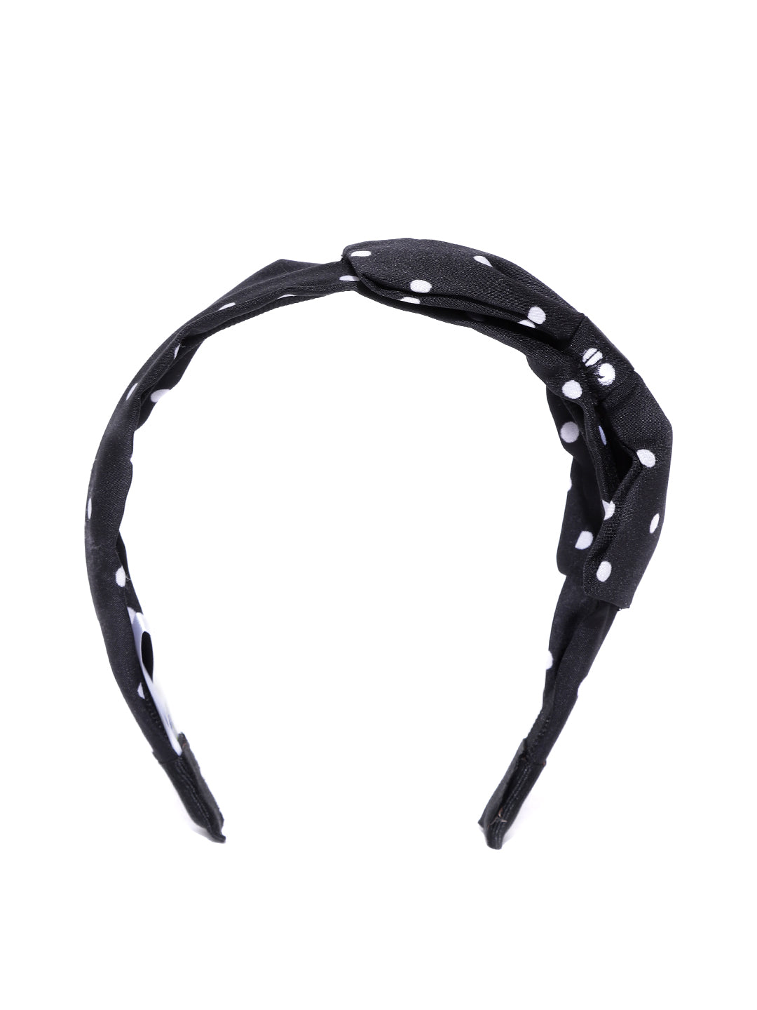 Blueberry white dotted printed black hairband
