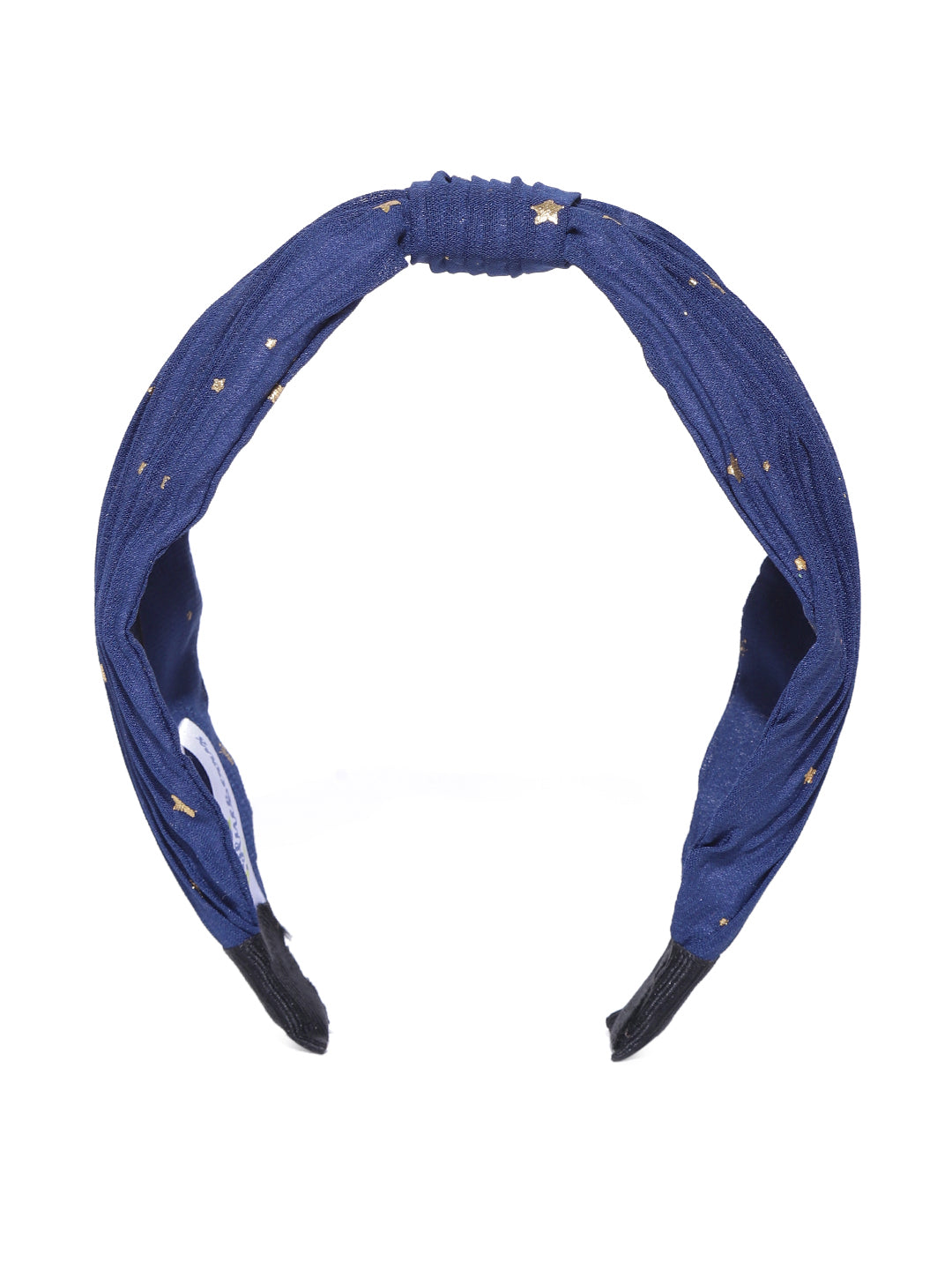 Blueberry golden star printed blue hair band