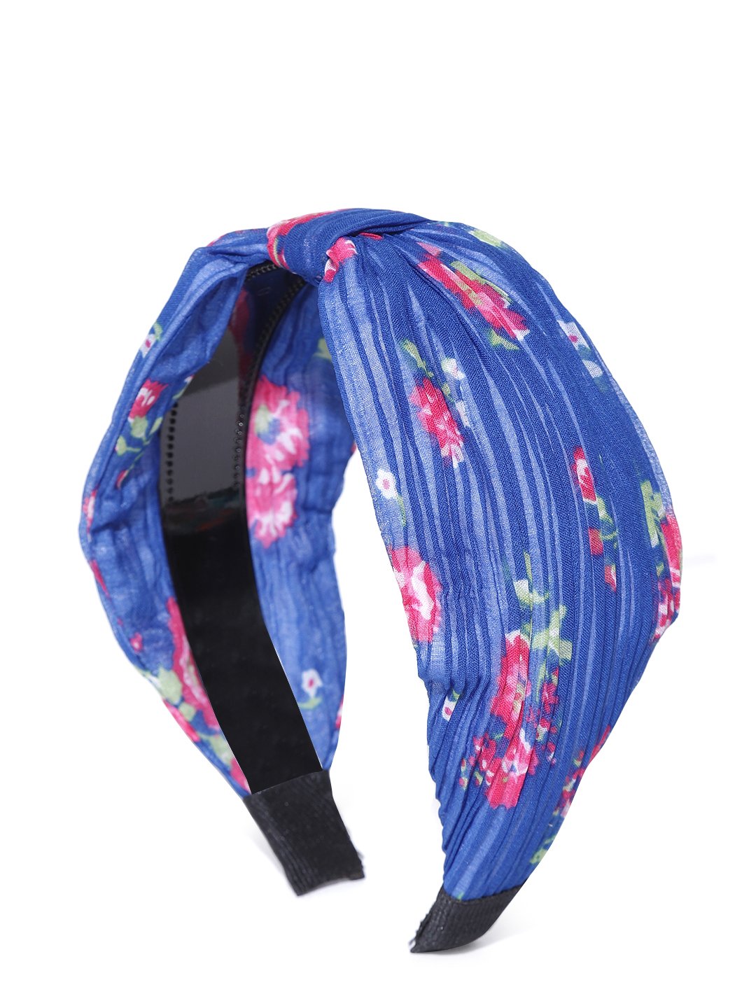 Blueberry floral printed blue color hair band
