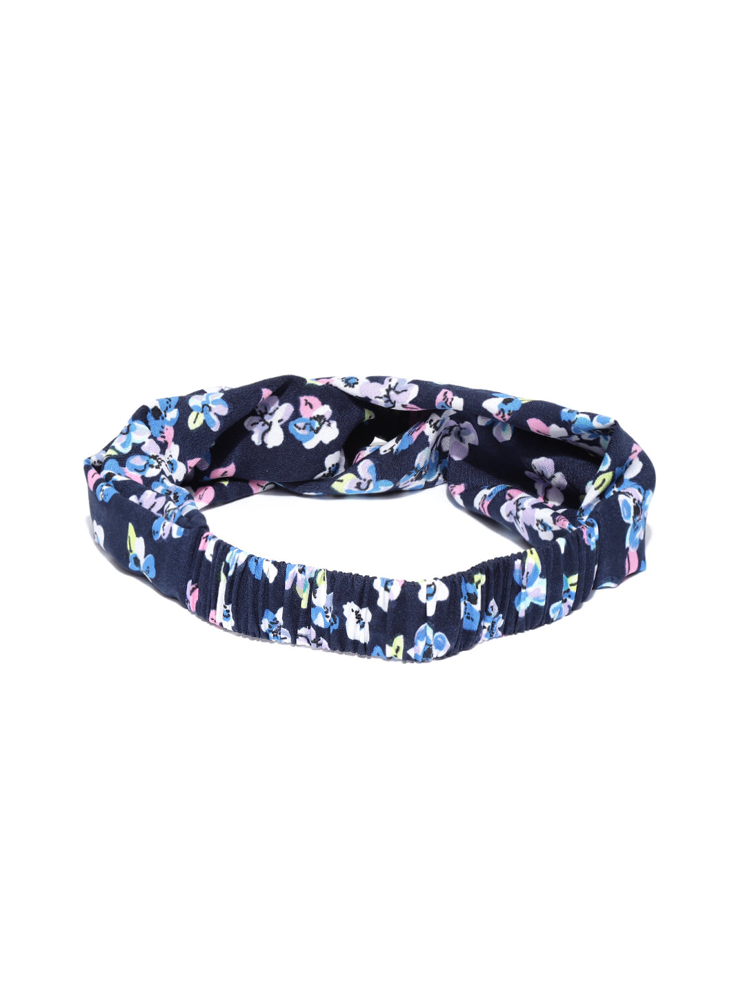 Blueberry multi colour floral print knoted hair band