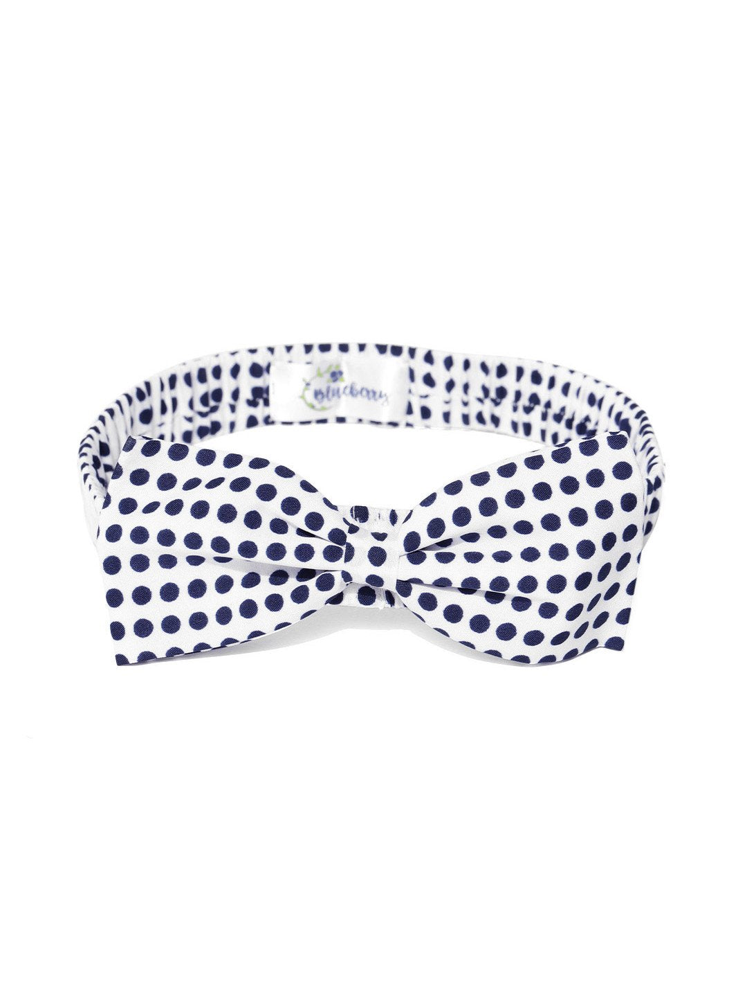 Blueberry black doted bow detailing hair band